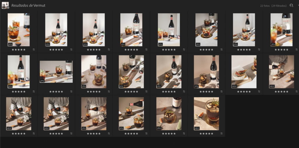 Selección de fotos en Lightroom