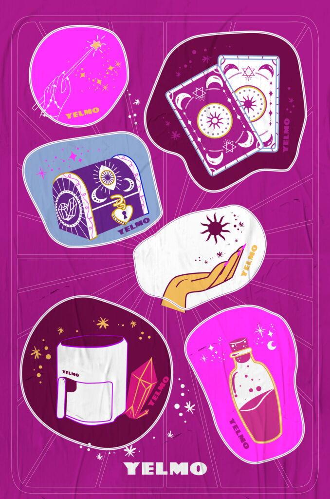 stickers ilustrados para personalizar los electrodomésticos