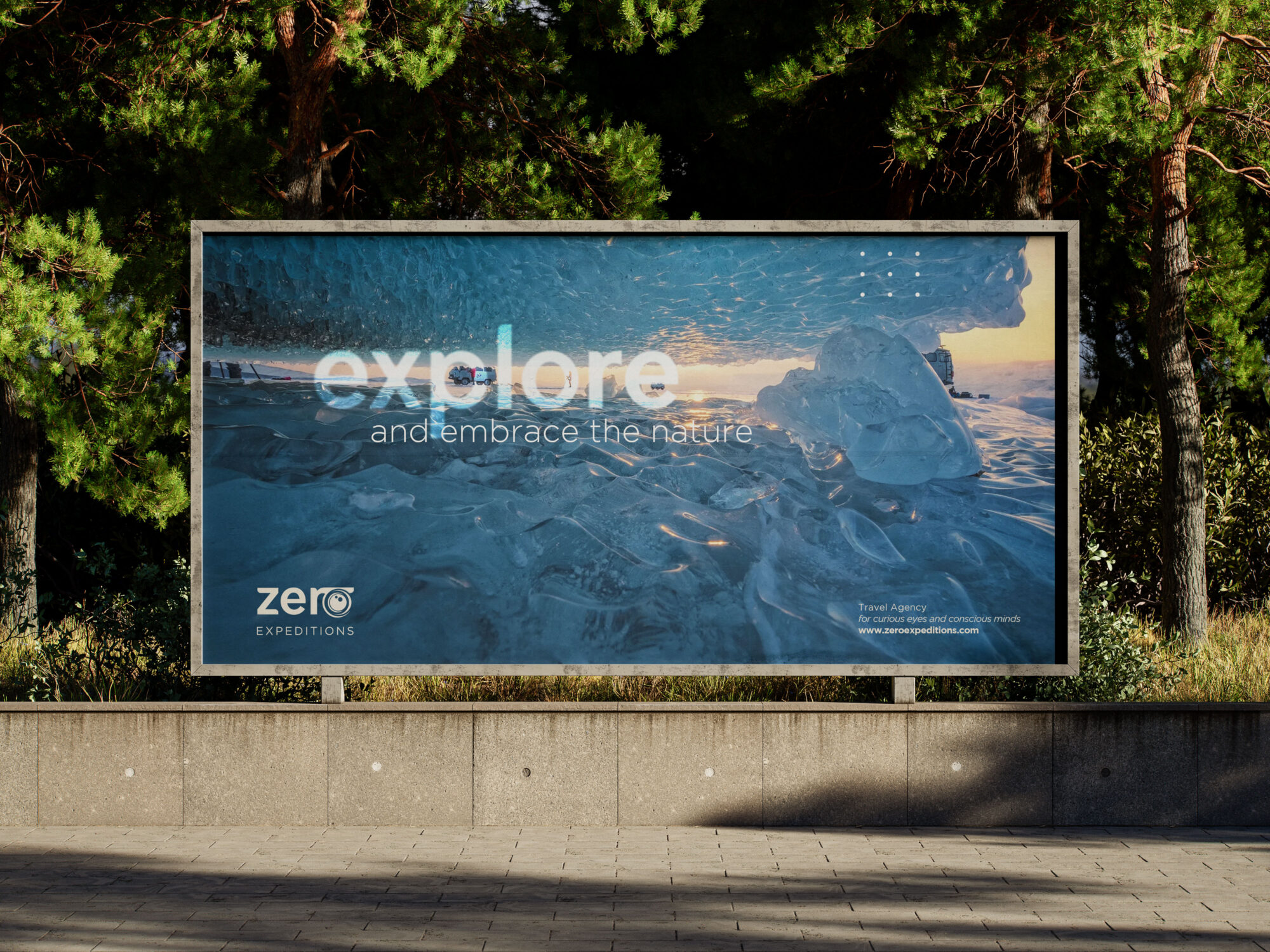 Afiche de branding desarrollado para Zero Expedition, proyecto de identidad visual y estrategia de marca